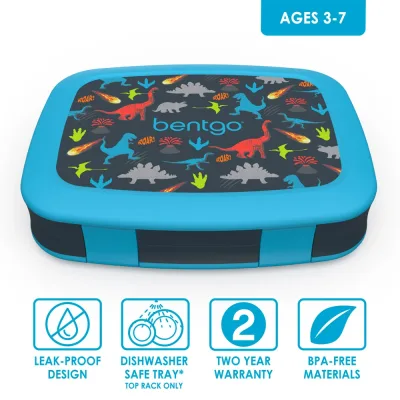 Bentgo Kids Prints Lunch Box, Lunch Bag, & Ice Packs