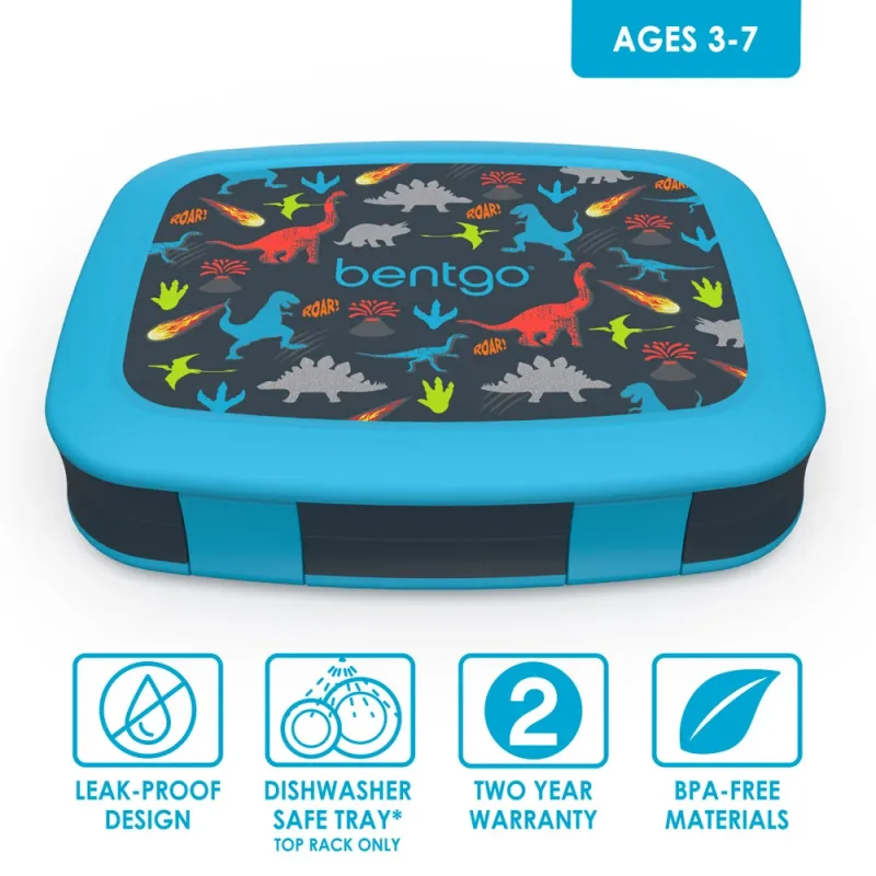 Bentgo Kids Prints Lunch Box, Lunch Bag, & Ice Packs