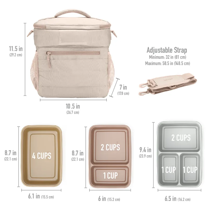 Bentgo Prep Deluxe Bag & 60-osainen Meal Prep Container Set