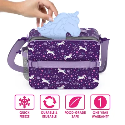 Bentgo Kids Prints Lunch Box, Lunch Bag, & Ice Packs