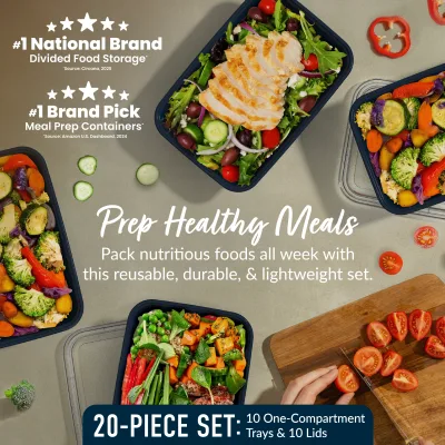 Bentgo Prep 1-Compartment Meal Prep Containers (20-Piece)