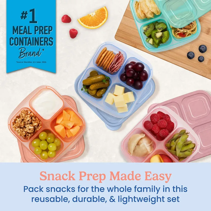 Bentgo Easyboxes 4-Compartment Snack Containers 8-Piece Set