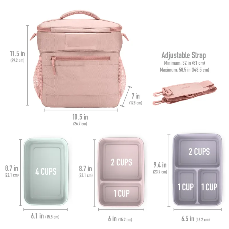 Bentgo Prep Deluxe Bag & 60-osainen Meal Prep Container Set