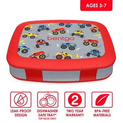 Bentgo Kids Prints Lunch Box, Lunch Bag, & Ice Packs