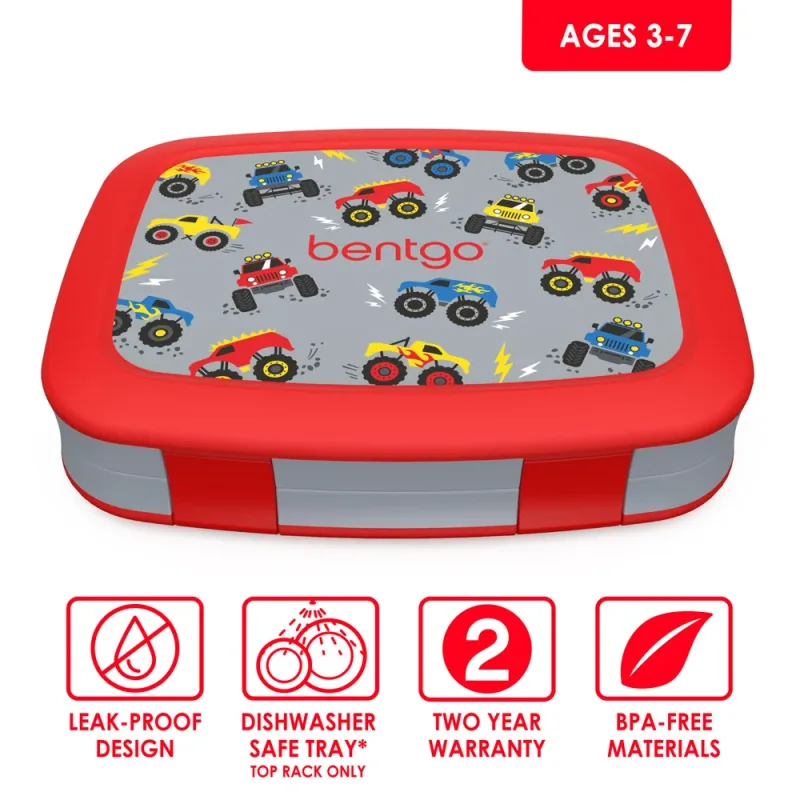 Bentgo Kids Prints Lunch Box, Lunch Bag, & Ice Packs
