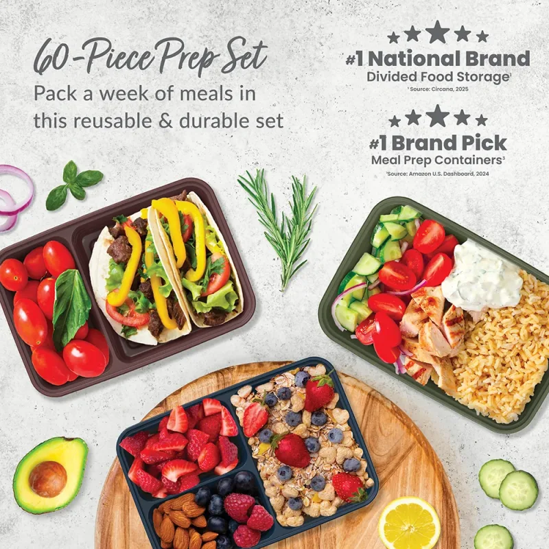Bentgo Prep Kit de preparación de comidas de 60 piezas