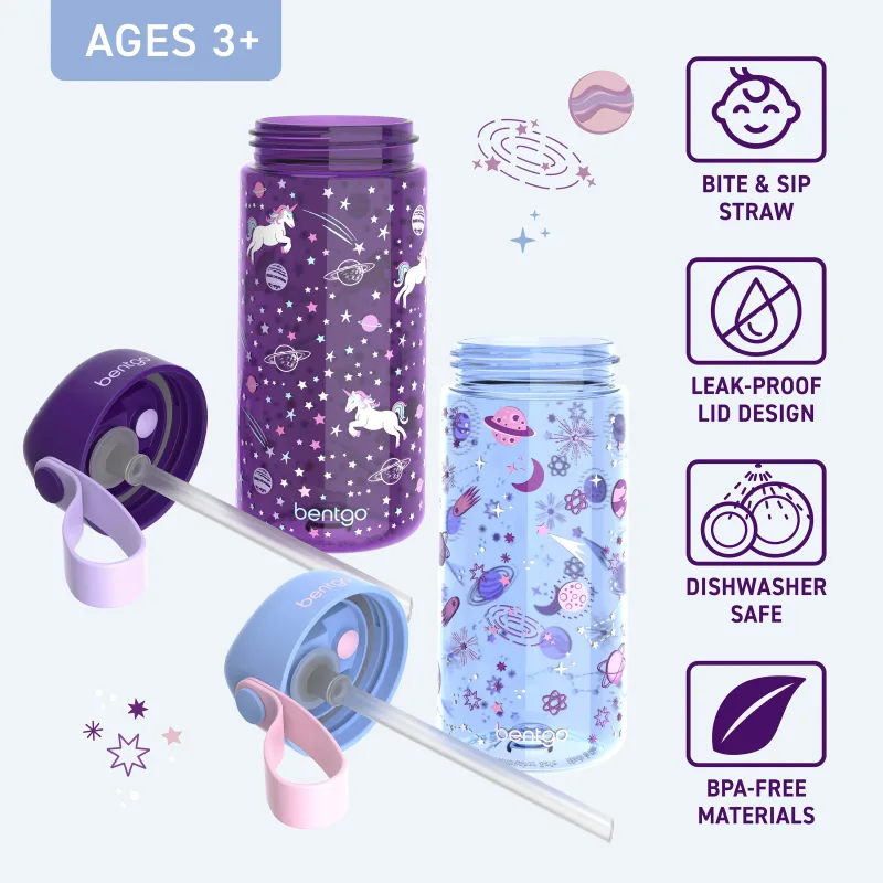 Bentgo Kids Prints drikkedunk (2-pak)