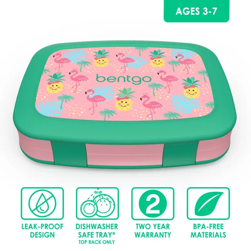 Bentgo Kids Prints Lunch Box, Lunch Bag, & Ice Packs