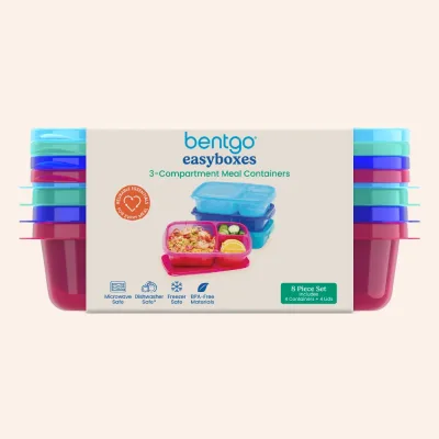 Bentgo Easyboxes 3-Compartment Food Containers 8-Piece Set